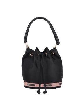 LeSportsac Atelier SMALL DRAWSTRING BAG Black and Pink Bag